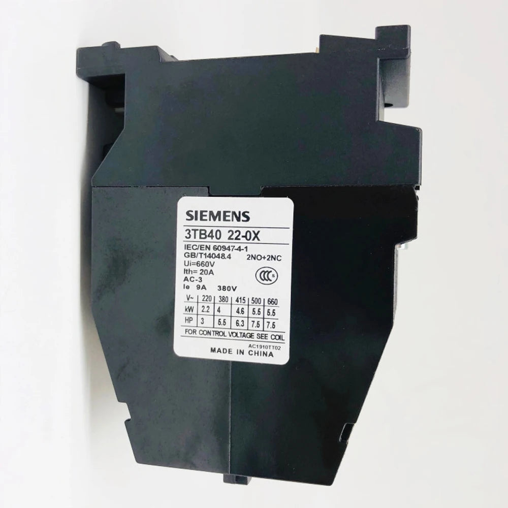 Original SIEMENS 3TB40 22-0X Contactor Relay Voltage AC 24V 36V 110V 220V 380V Elevator Accessory 3TB41 3TB42 43 44 22E 2NO 2NC