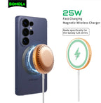 Bonola 25W Magnetic Wirelesss Charger for Samsung S26 Ultra Wireless Fast Charging Pad Type C Cable for Galaxy S26 Ultra