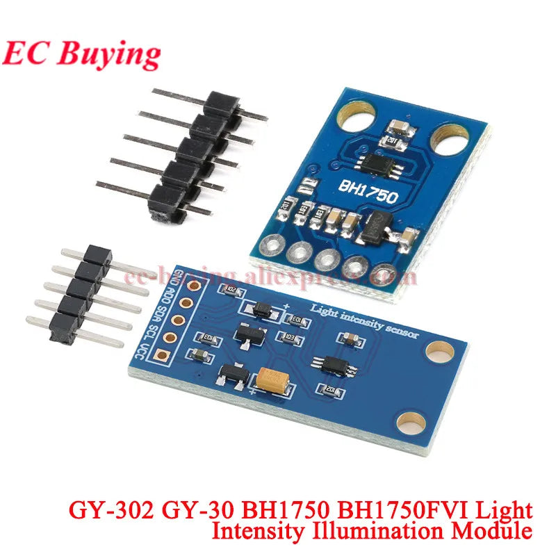 20Pcs/1pc GY-302 GY-30 BH1750 BH1750FVI Light Intensity Illumination Module Digital Ambient Optical Sensor Module for Arduino