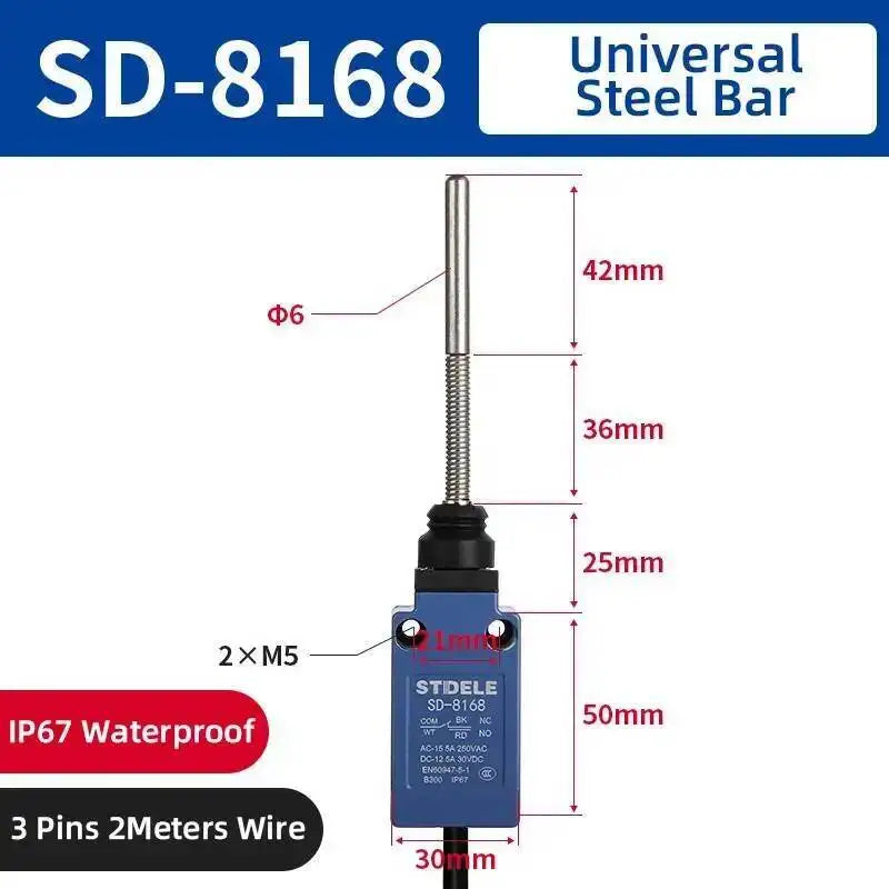 IP67 Waterproof Limit Switch Fecal Scraper Machine Sealing Micro Action SD-8108 Roller 8107 Outdoor ME-8104 Breeding