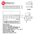 20pcs 0.1" 2.54mm 2x3/4/5/6/8/10/40P Double Row Right Angle SMT/SMD Surface Mount PCB PH8.5 Solder Female PIN Header Connector