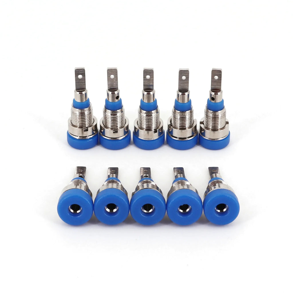 10Pcs Brass 2mm Small Size Banana Female Jack Panel Mount Test Socket Connector