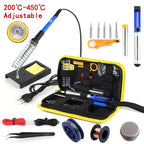 60W Adjustable Temperature Electric Soldering Iron EU 220V / US 110V Welding Iron Rework Station Heat Pen Tips DIY for Repairing