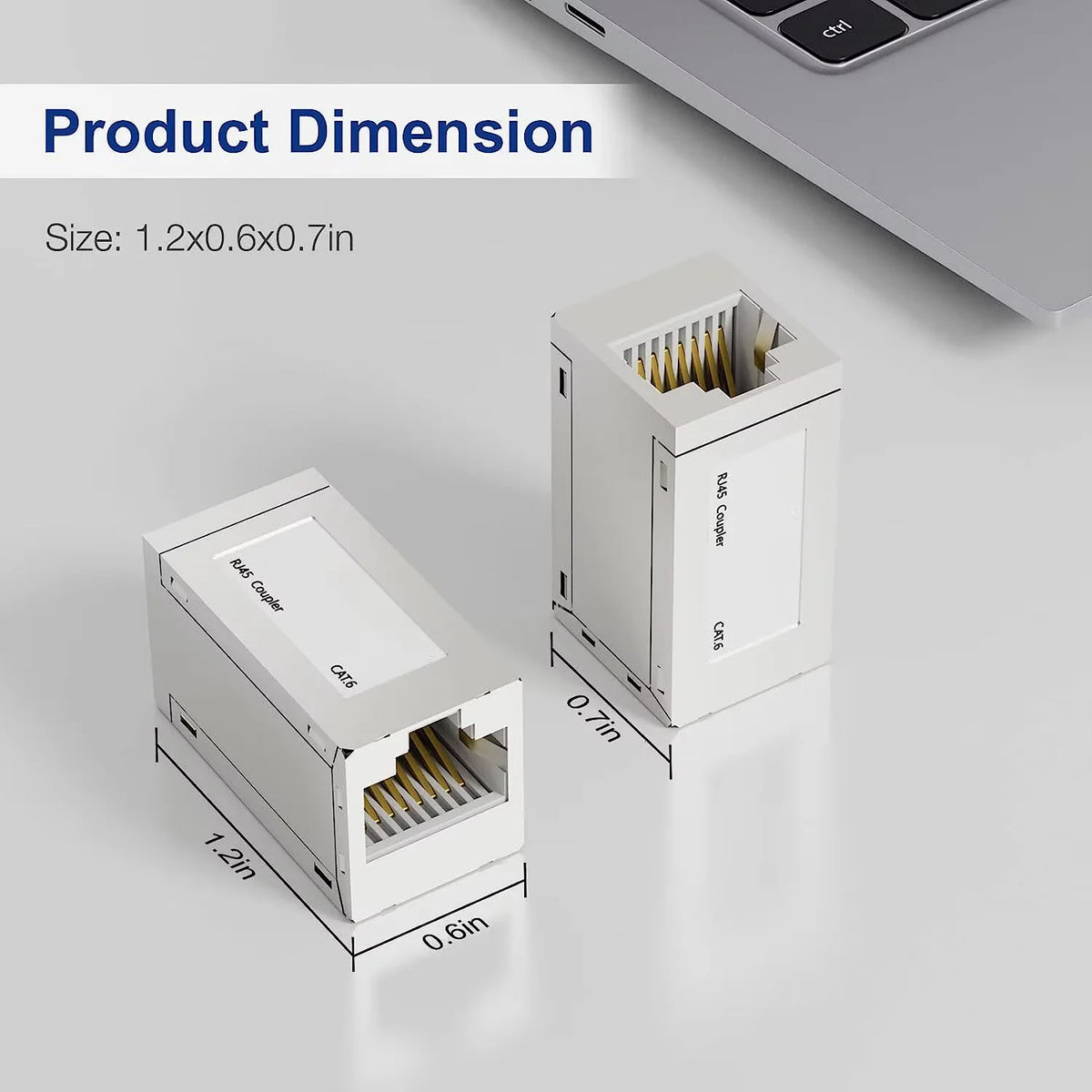 Cat7/Cat6A Cable Female to Female Ethernet Coupler RJ45 Ethernet Extender 10Gbps Computer Accessories Inline Coupler Straight