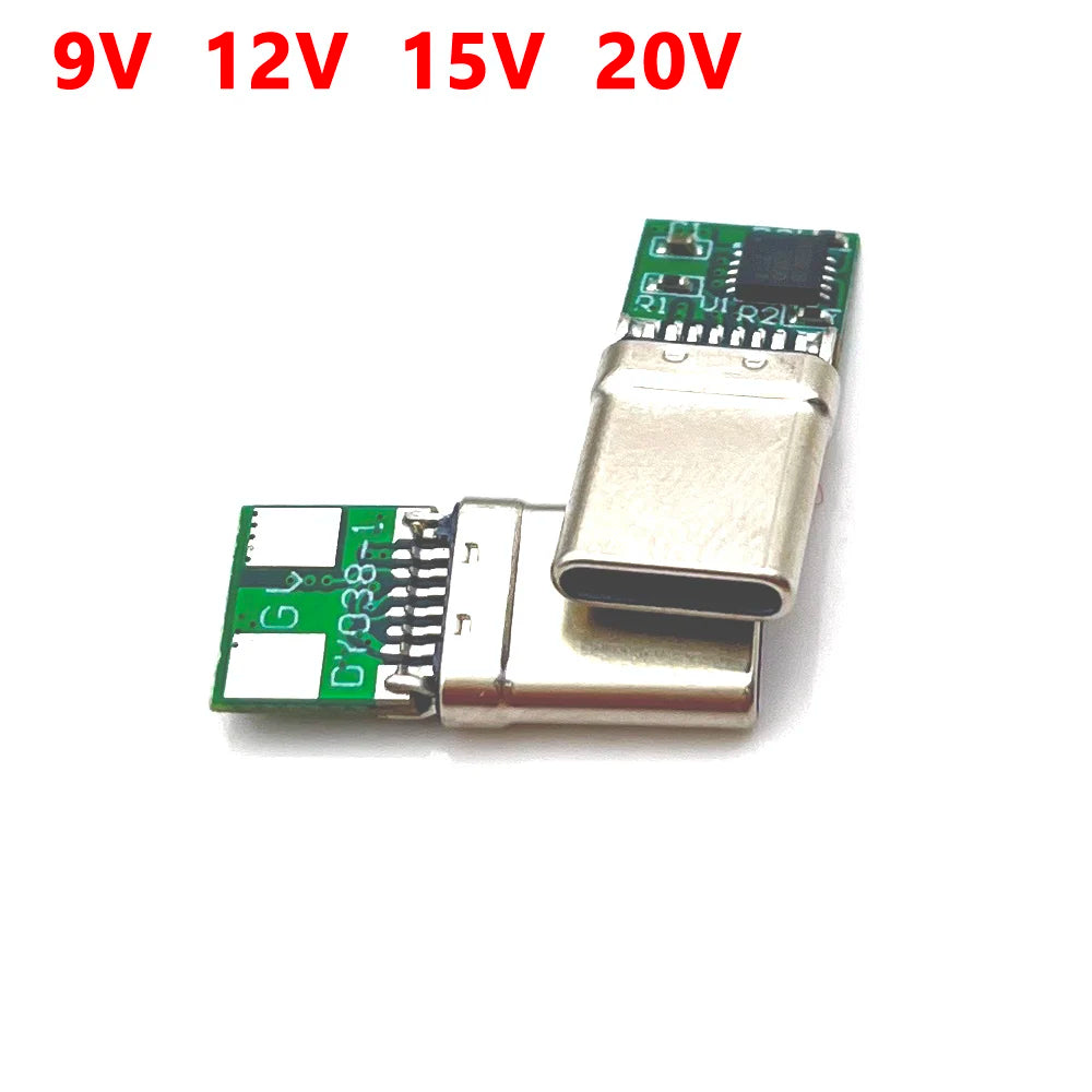 5A PD/QC Decoy Board Fast Charge 5V 9V 12V 15V 20V Module PD 2 3.0 DC Trigger Cable USB Type-C Male Plug QC4 Charge Connector