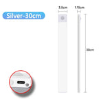 1Pc Cabinet Light USB Rechargeable Motion Sensor Ultra-thin Night Light For Home Corridor Stairs Kitchen Bedroom Wardrobe Indoo