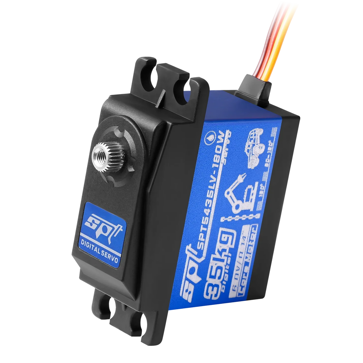 SPT 25KG 35KG Digital RC Servo Large Torque 180° 360° Metal Gear Waterproof Motor for RC Crawler Car SCX10 TRX4 Drift Robot