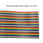 Rainbow Dupont Flat Ribbon Cable 1.27mm Pitch 1 Meter Length 6P‑64P Multi Pin Counts Compatible for FC Dupont Connector