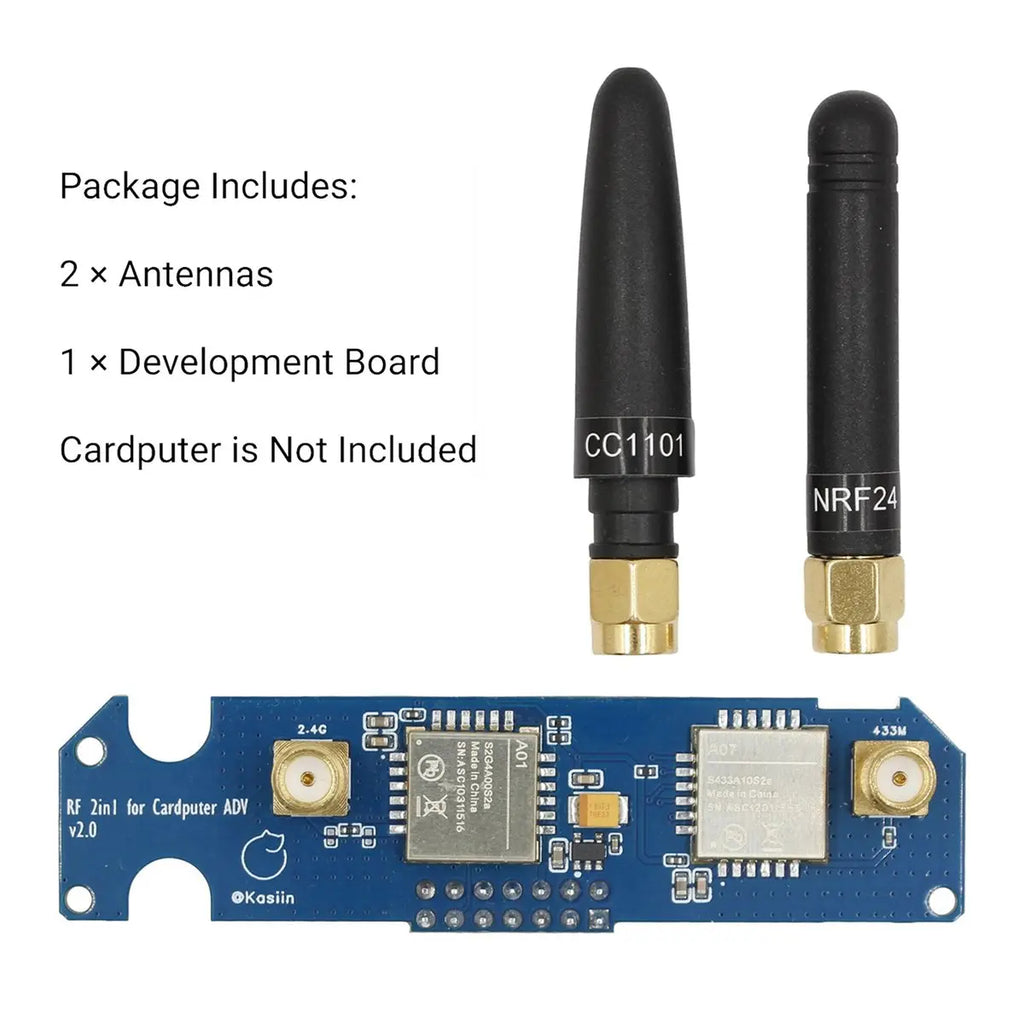 (DT80) For M5Stack Cardputer ADV RF Module 2-in-1, NRF24 & CC1101 Dual-Band Board, Enhanced Antenna Stable 2.4G/433M Signal