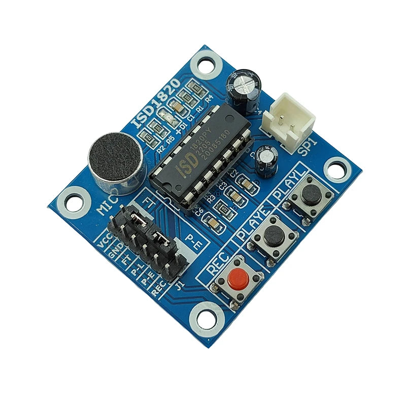 ISD1820 Voice Recording Module with Mic And Sound Loudspeaker Audio Recording Playback DC3-5V for Electronic Projects