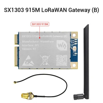 Raspberry Pi LoRaWAN Module SX1302 SX1303 Mini PCIe 868M 915M Lora Gateway Hat Expansion Board