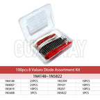 Rectifier Diode Schottky Diode Kit 1N4007 1N4148 1N5408 1N5819 1N5822 1N4001 1N4004 1N5404 FR107 FR207 Fast Switching