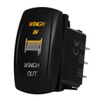 Marine Boat Rocker Switch 12/24V Orange Backlit Anchor Beacon Up Down Button ON OFF/ON OFF ON Momentary Toggle Switch Waterproof