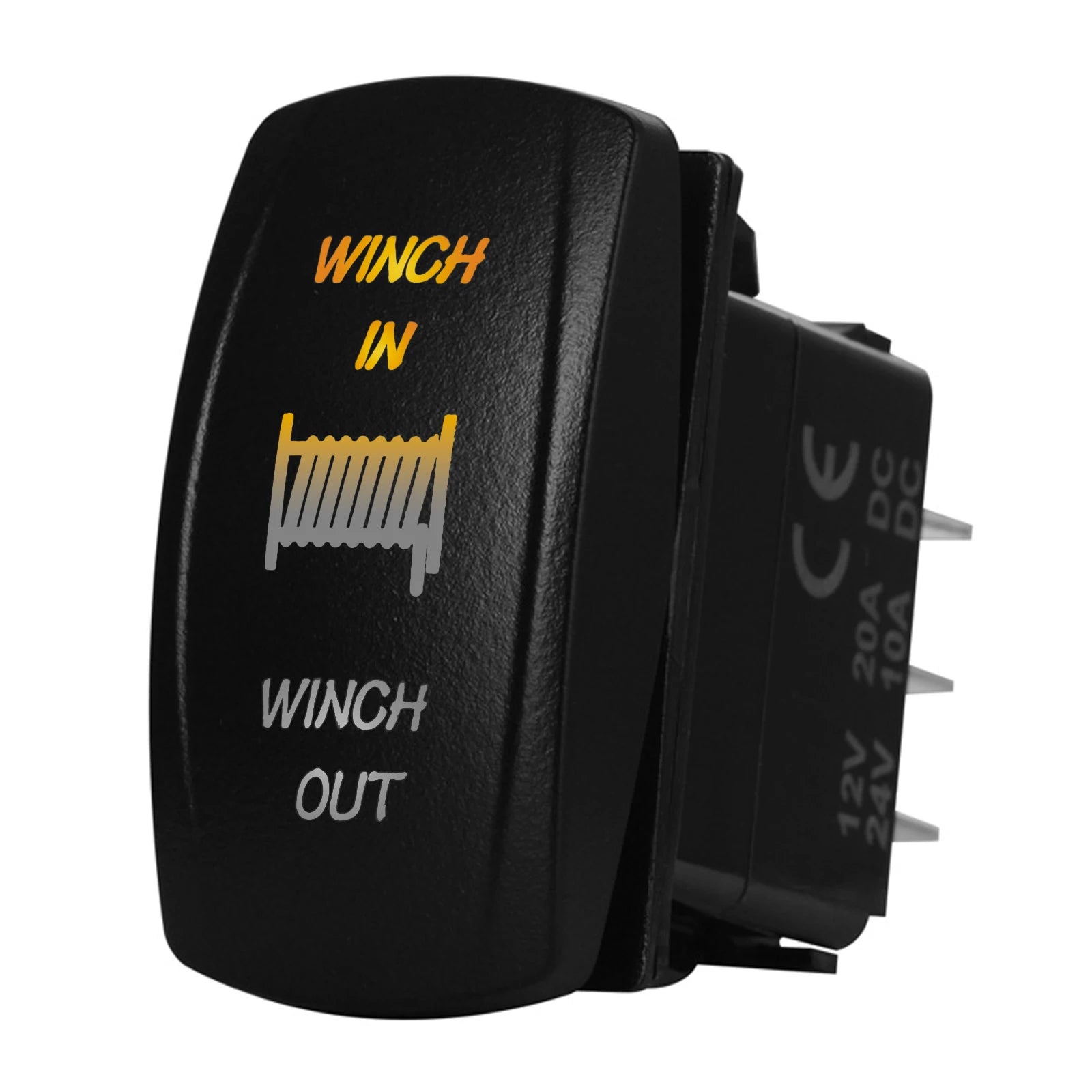 Marine Boat Rocker Switch 12/24V Orange Backlit Anchor Beacon Up Down Button ON OFF/ON OFF ON Momentary Toggle Switch Waterproof
