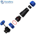 Waterproof IP68 Aviation Plug LD20-2/3/4/5/6/7 Pin No-welding Screw crimp Wire cable Connector Male Plug and Female Socket