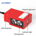 GTRIC Square Photoelectric Sensor Optic Infrared Switch Diffuse Reflection IP67 Waterproof 24-220V AC DC Universal 7m Distance