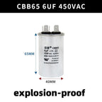 CBB65 450V Motor Capacitor Air Conditioner Compressor Start Capacitor 5uF 6uF 20uF 25uF 30uF 35uF 40uF 45uF 50uF 60uF 70uF