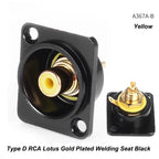 D Type RCA Female Jack YS367A Mounting Module Solder Socket AV Audio Video Connector for DVD Panel