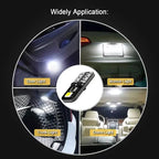 10/20x Car LED Bulb T10 W5W LED Signal Light Canbus 12V 6000K Auto Claerance Wedge Side Reverse Lamps 2835 2SMD White No Error