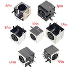 10 30 50 200 500 Pcs Din Plug Male Connector 3 4 5 6 7 8 9 10 Pin Wire Solder Injection Rating 1A 110V 2A 12V Mini Circular DIN