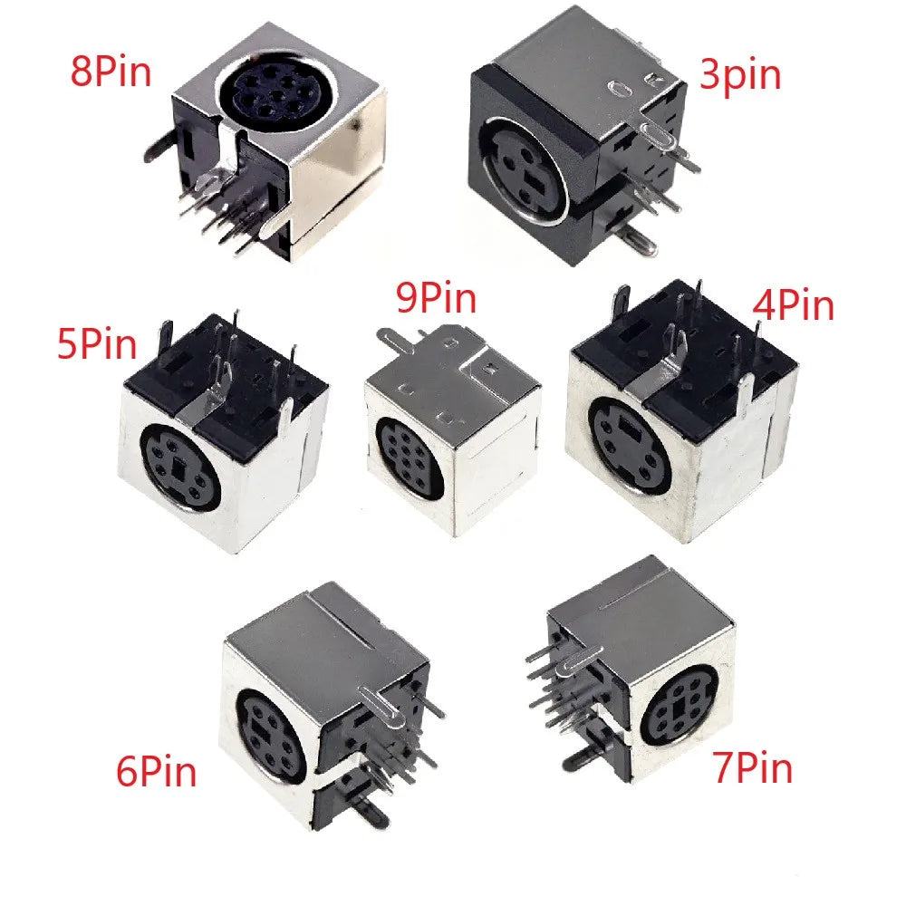 10 30 50 200 500 Pcs Din Plug Male Connector 3 4 5 6 7 8 9 10 Pin Wire Solder Injection Rating 1A 110V 2A 12V Mini Circular DIN