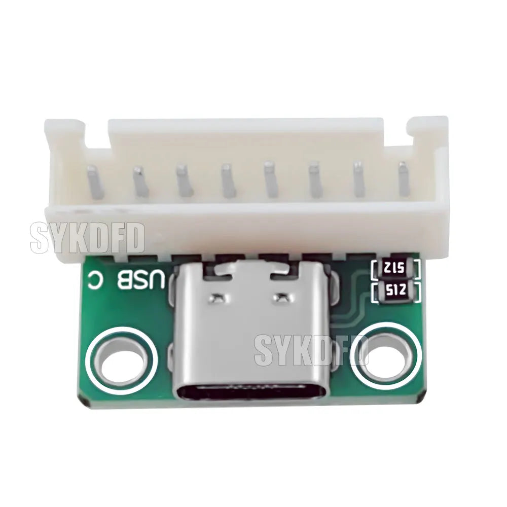 USB 3.1 Type C Connector 16 Pins Type-C Female Socket Receptacle Adapter Type-C 16Pin Adapter Board 8pin 512  Dual Resistor 5.1K