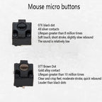 1/2/5/10pcs 2P Original Mouse Square Micro Switch Button Mouse Micro Bottons 2pin 2 Feet 07T 07K For P-anasonic Panasonic IO1.1