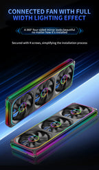 V360/120 ARGB Computer Case Cooling Fan, Infinity Mirror Series/CD pattern/Hydraulic bearings Integrated cooling fan