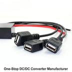 Car Power Converters 12V 24V to 5V 6A 30W Power Adapter DC Step Down Buck Power Converter with Triple USB Output for Car Phone C