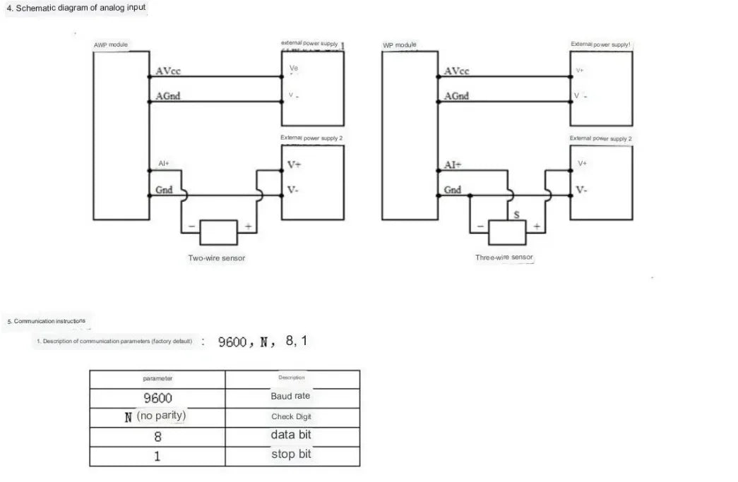 1PCS WP3082ADAM 8AI 0-20MA OR 4-20MA analog input module DIN RAIL RS485 MODBUS RTU communications
