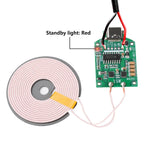 15W High-Power Wireless Charging Transmitter Module, with 5V/9V/12V DC Input, Type-C Port, and Pop-Up Display