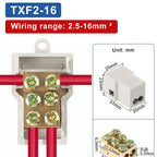 T‑Type Wire Connector ZK Terminal Splitter I-type Brass Clamp Electrical Wire Junction Box for Household Lighting Socket Wiring
