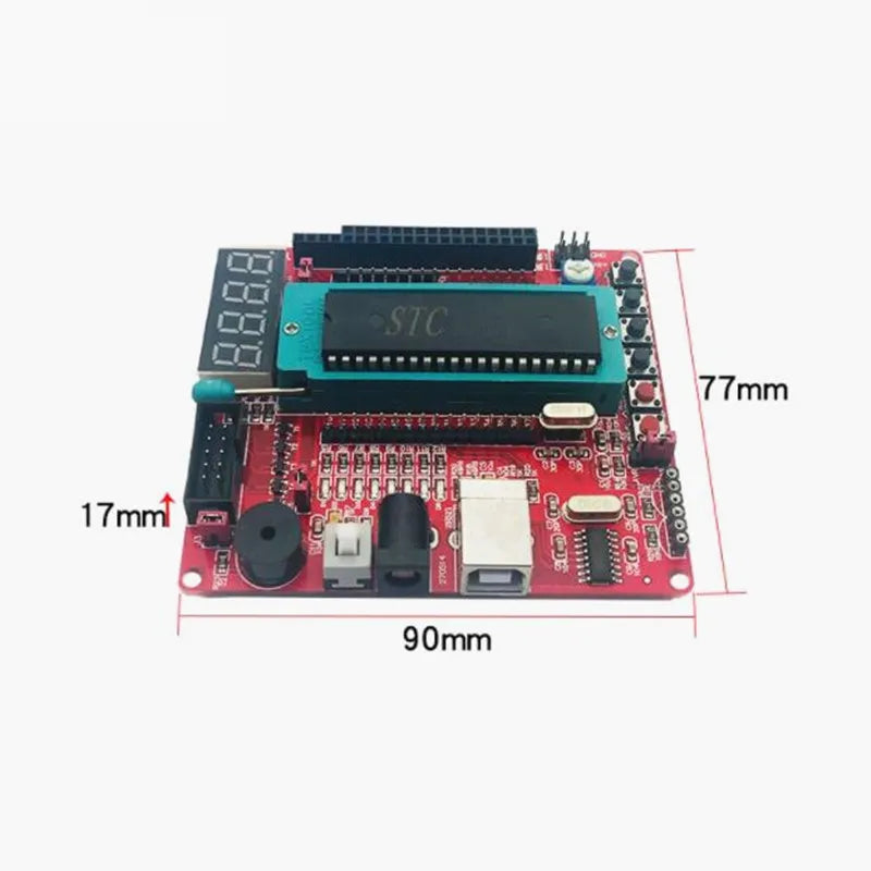 8051 Development Board STC89C52 Industrial Grade Microcontroller C51 USB Programmable MCU Controller System Board LED Marquee