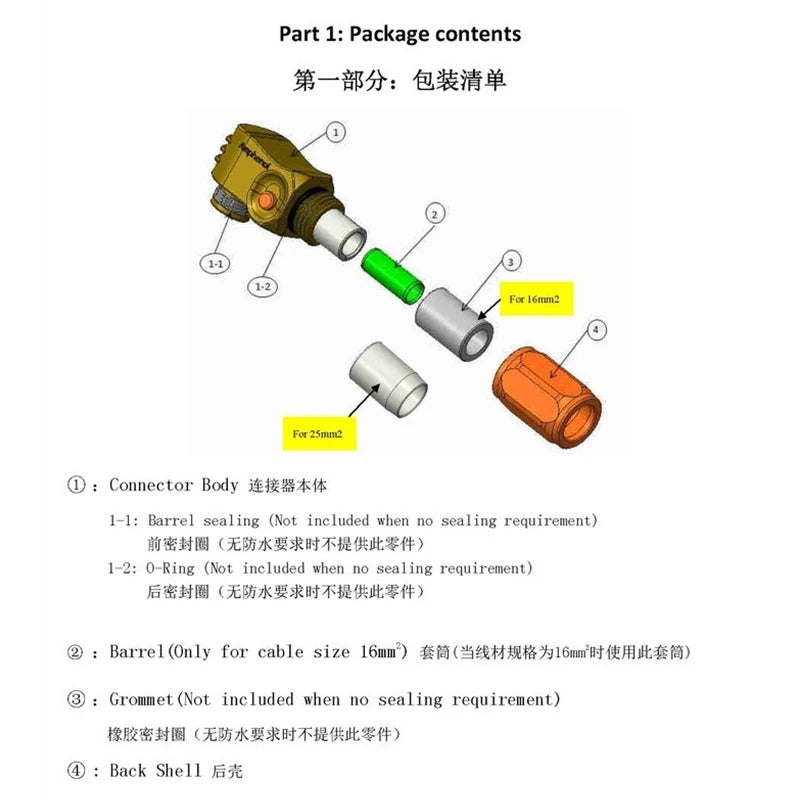 120A Amphenol Quick Connect Single Core Terminal Adapter Waterproof Plug Socket Connector New Energy Storage Battery PV Inverter