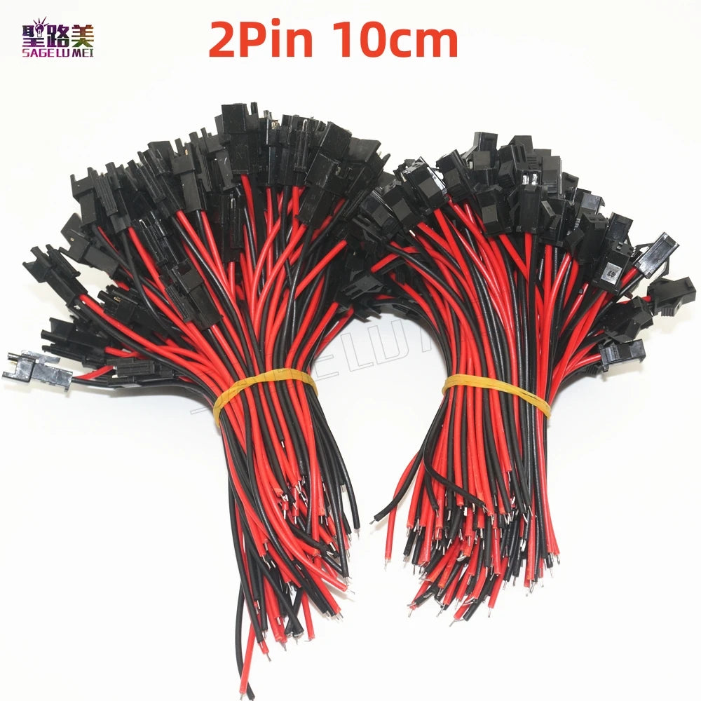 100Pairs 2pin/3pin 4pin 5pin 6Pin JST Male To Female Led Connector 15cm Wire for 2811 5050 RGB RGBW RGBCCT Led Strip Lamp Driver