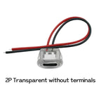 Type C Female Connector Waterproof USB C Female Jack Socket 2 Pin 3A Charging Port Power Cable Extension Direct Crimp Mount