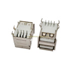 5/10Pcs Double USB Type A Female Solder Jacks Connector PCB Socket USB-A Type 90 Degrees / 180 Degrees Adapter