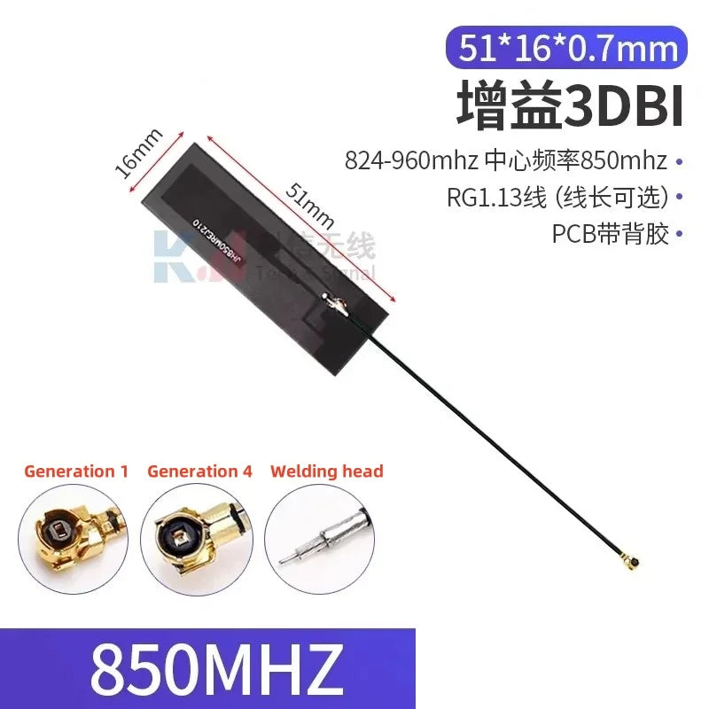 2Pcs/lot 433MHZ/470MHZ/868MHZ/915MHz Built-In PCB Board Antenna Lora Bd+GPS Module High Gain Fpc Antenna