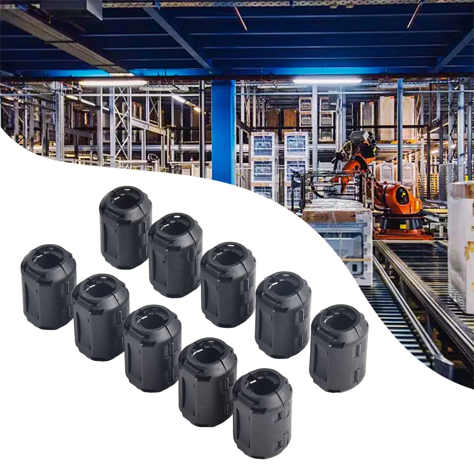 10Pcs TDK Ferrite Core Choke Clip Noise Suppressor Filter Ring Cable Clamp RFI EMI For Audio/Video Cables Power Cord