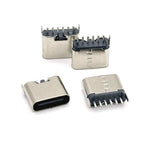6Pin USB C Female Connector Panel Mount Jack TYPE-C Charging Port of Solder Wire Type Socket With PD Fast Charging Vertical 6.8H