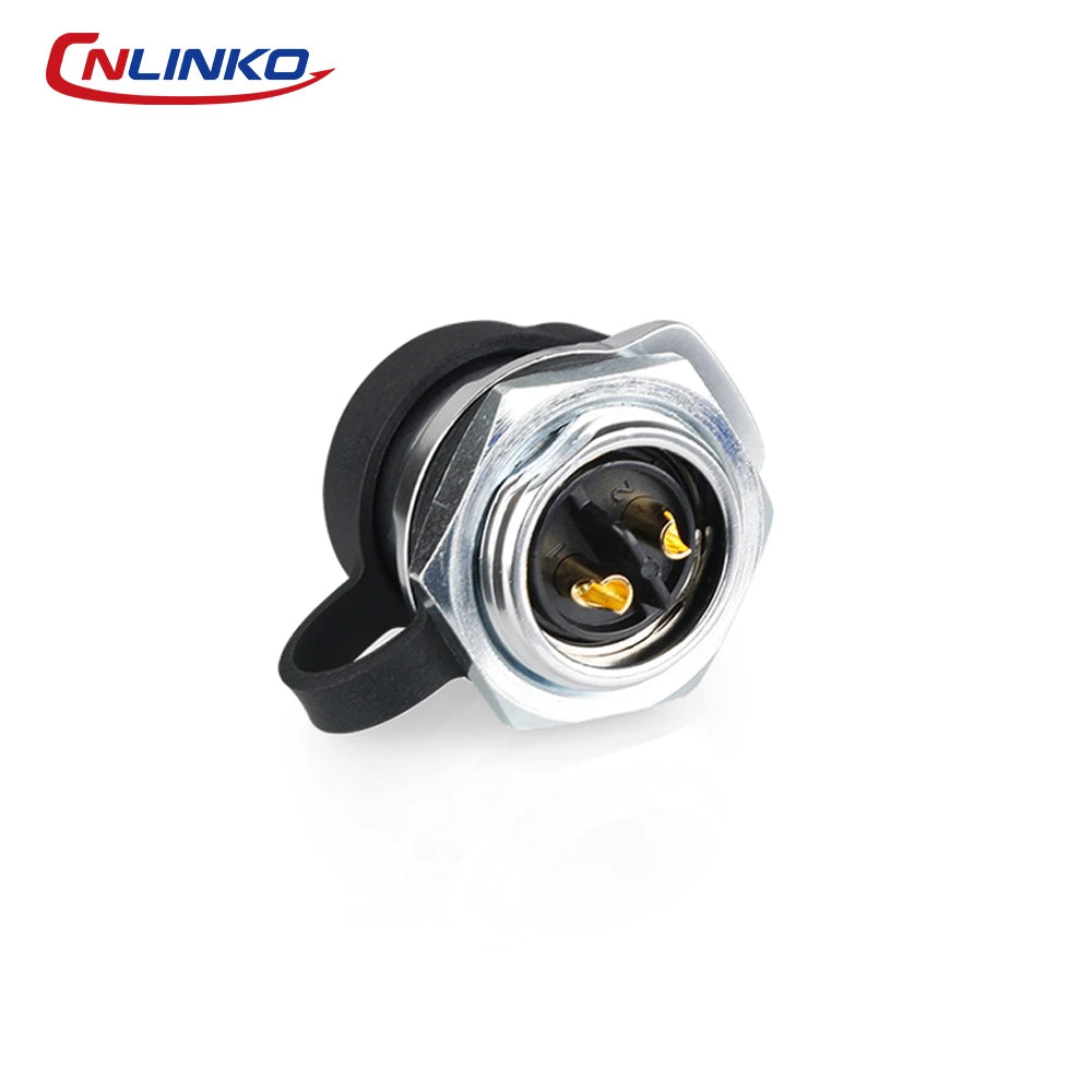 CNLINKO LP20 2/3/4 Pin IP68 Waterproof Quick Circular Connector Panel Mount Electrical Power Connector for Outdoor Eqiupments