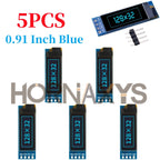0.91 Inch 128x32 IIC I2C White / Blue OLED LCD Display DIY Module SSD1306 Driver IC DC 3.3V 5V for arduino
