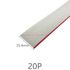 5Meter 6P/8/10/14/16/20/26/30/34/40/50/60 Pin 1.27mm Pitch Gray Flat Ribbon Cable 28 AWG Wire For 2.54mm FC IDC Connector