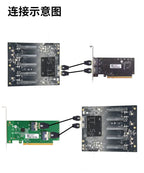 New PLX 88096 PCIe 4.0 5-Slot 5-Card GPU Expansion Backplane Gen4.0 5x PCI-e 4.0 x16 Switch Board SFF-8654 SlimSAS for AI Server