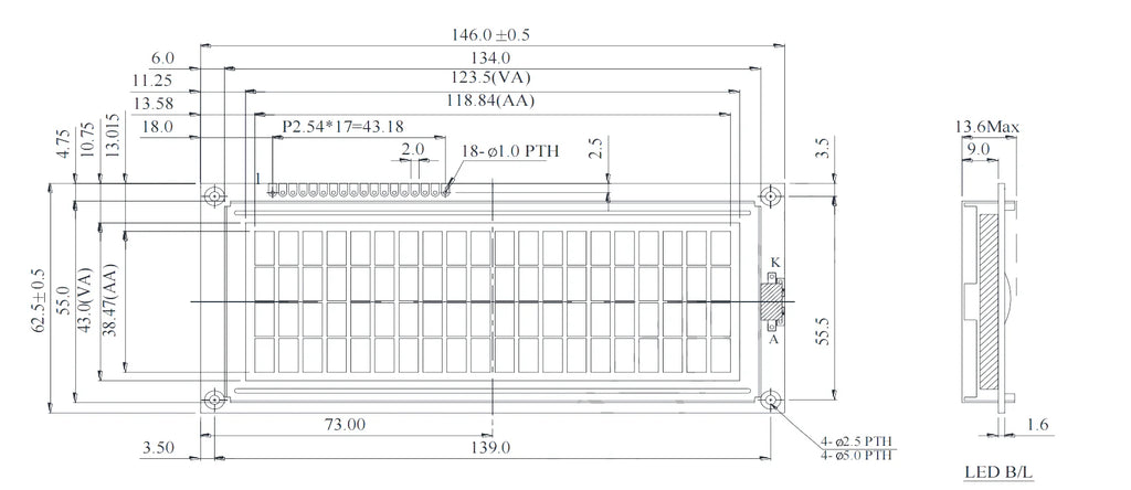 WH2004L Large ST7066 COB STN 5V Blue Yellow 204 2004 20*4 20x4 Gharacter LCD Display Module Screen