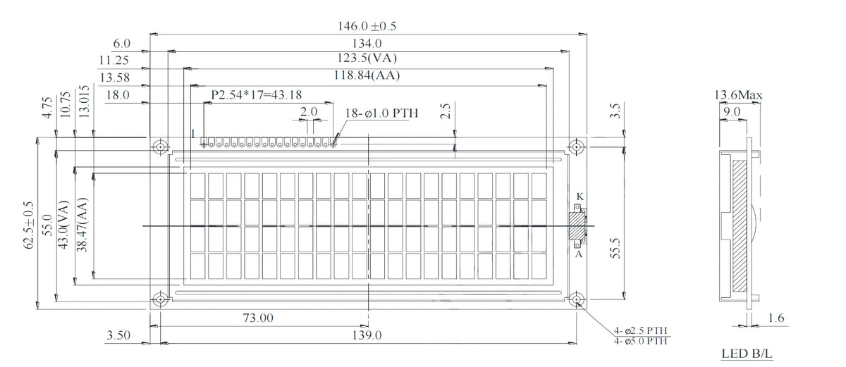 WH2004L Large ST7066 COB STN 5V Blue Yellow 204 2004 20*4 20x4 Gharacter LCD Display Module Screen