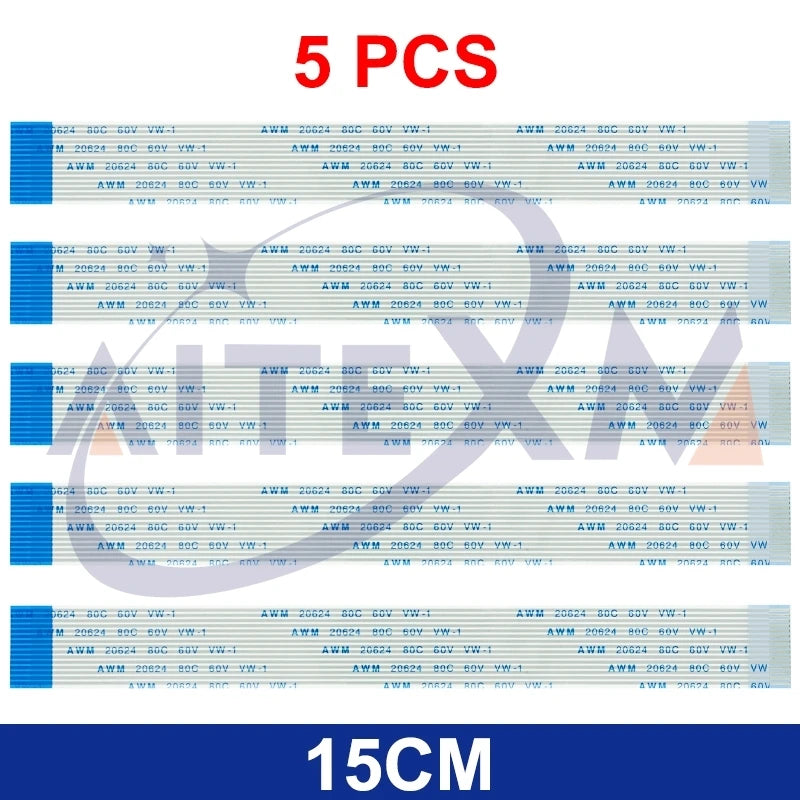 Flexcable For Raspberry Pi Model B+ 2M 1M 50CM 30CM 20CM 15CM 15 Pins Ribbon Flex Cable 15CM-200CM 1.0mm AWM 20624 80C 60V VW-1