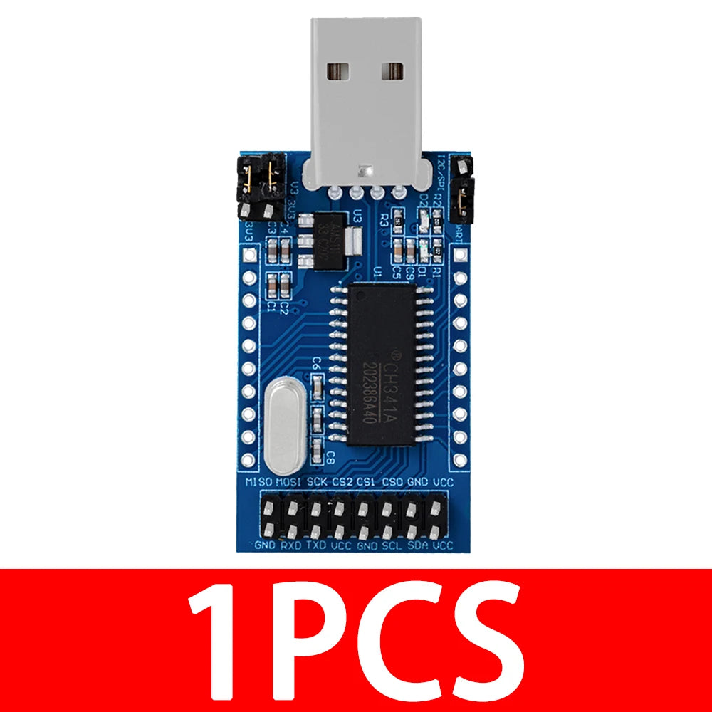 1~5PCS CH341A Programmer USB to UART IIC SPI I2C Convertor Parallel Port Converter Onboard Operating Indicator Lamp Board Module