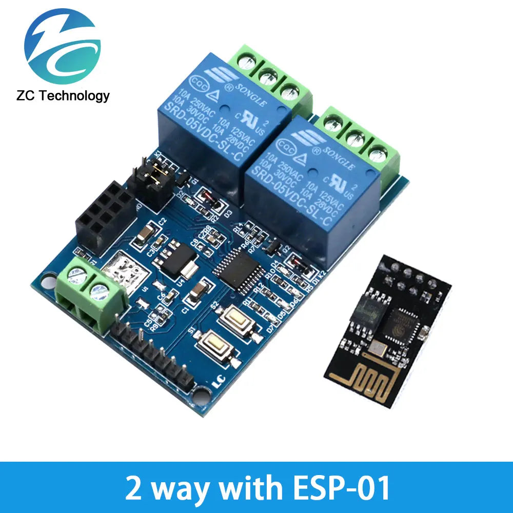 ESP8266 ESP-01 5V 1 Channel 2 Way WiFi Relay Module Things Smart Home Remote Control Switch ESP01 WIFI Wireless Module Phone APP
