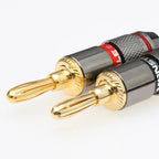 8/12PCS Speaker Banana Plug Connector Monster 24K Gold Plated Copper Speaker Adapter Audio Video Terminal Banana Connectors